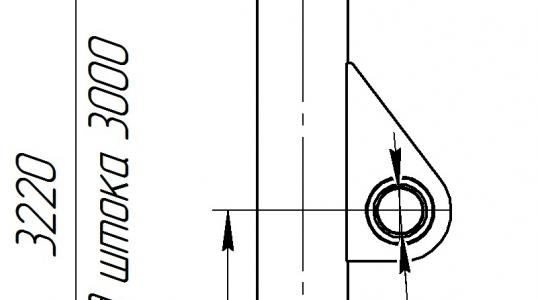 Гидроцилиндр GP сдвижения платформы С42 - чертеж