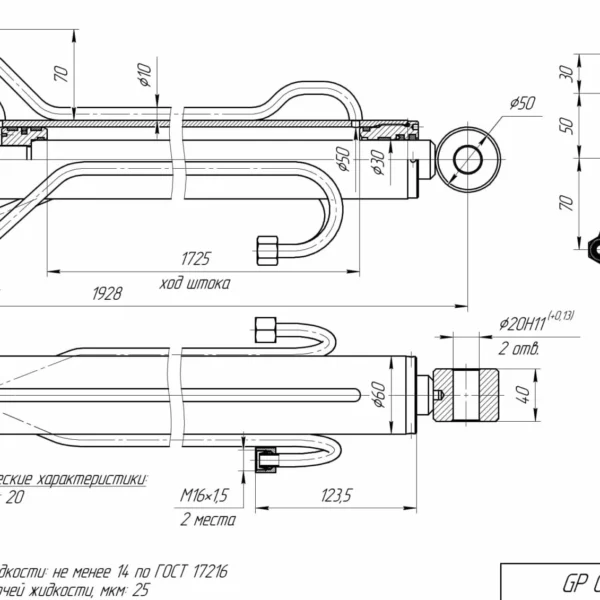 Гидроцилиндр GP 05030.1725.С2